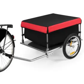 Ironmax 798470110137 Bike Cargo Trailer Folding Wagon Cart With 16ftft Wheels And Black Red