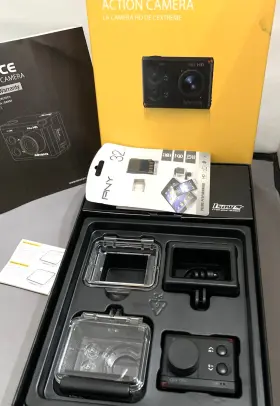 Isaw 809080626740 Advance Full Hd Action Camera With Several Listed Accessories