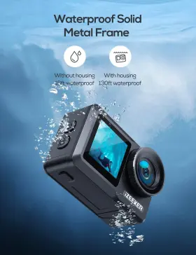 Ia800 Izeeker 850039826092 Action Camera 4k 24mp With Touchscreen Dual Screen Vlog #3