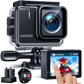 Ia100 Izeeker 4k Action Camera Waterproof 20mp Wifi Vlog Helmet Cam 40m Underwater