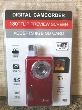 Dv150 Jazz 852306515029 Digital Camcorder 180 Lcd Flip Preview Screen Accepts 8gb Sd Card