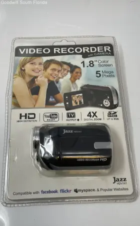 Hdv141 Jazz Black 720p Hd Video Recorder With Camera Factory Sealed No Tested