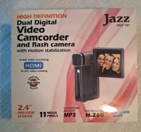 Jazz Hdv191c Hdv 191 Hd Handheld Camcorder 2.4 Inch Lcd Hdmi Usb Sd 8x Digital Zoom