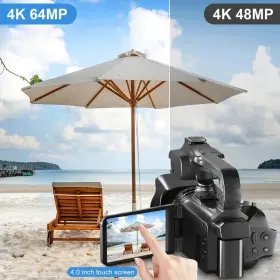 V074b Jioweather 4k Video Camera Camcorder 64mp 60fps 18x Digital Zoom Auto Focus Vlogging #3