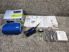 Gz-e100 Jvc 046838067020 Everio Hd Memory Camera Au Blue Video Camcorder Tested And Works Euc
