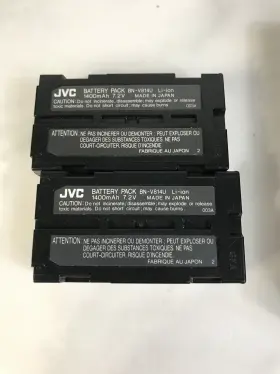 Bn-v814u Jvc Lot Of 2 Original Li-ion 7.2v 1400mah Batteries And Charger Aa-v80u #2