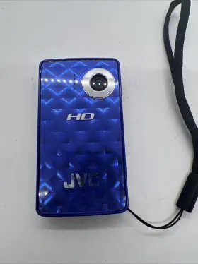 Gc-fm1au Jvc Hd Memory Camcorder Camera Blue Tested Working No Cable