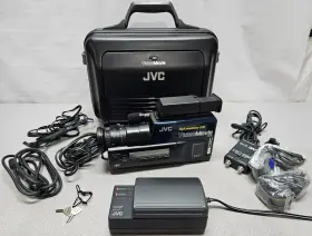 Gr-35u Jvc High Resolution Ccd Video Movie Vhsc Hard Case Cords Etc Parts/repair