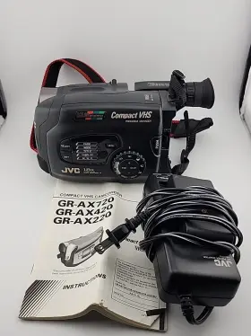 Gr-ax420u Jvc Vhs-c Video Compact Vhs Camcorder Bundle Tested Works
