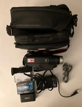 Gr-ax750 Jvc Compact Vhs Camcorder Gr Ax750 W Case Charger 2 Tape Batteries Clean Works