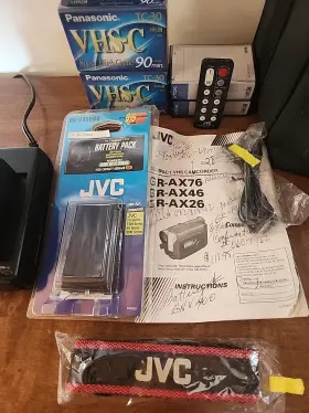 Gr-ax76 Jvc Compact Vhs Camcorder Video Camera Bundle - Batteries Charger Tapes #2