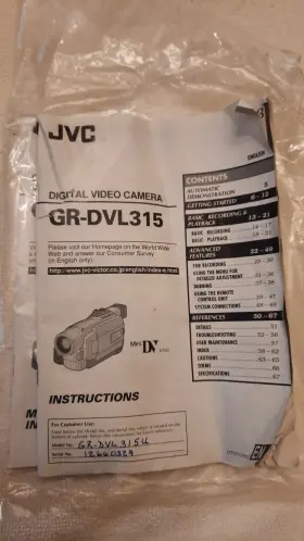 Gr-dvl315 Jvc Digital Video Camera #3