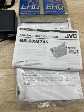 Gr-sxm745u Jvc Compact Svhs Camcorder With 2 Batteries Tapes Remote And More #3