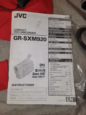 Gr-sxm920u Jvc Gr-sxm920 Compact Vcr Super Vhs Svhc Vhsc Camcorder No Battery #3