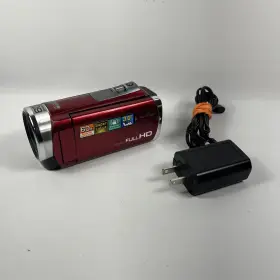 Gz-e300ru Jvc Hd Everio Red Camcorder With Battery And Charger - Tested