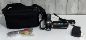 Gz-e306bu Jvc Camcorder With Touch Screen Charging Cord Sd Card And Bag Works