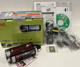 Gz-ex210bus Jvc Gz-ex210 Hd Everio Camcorder Red Plum New And Complete In Box