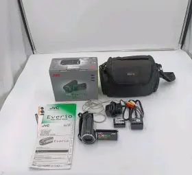 Gz-hm50bu Jvc Everio Camcorder Bundle Hd Charger Cables Battery Bag Tested