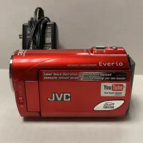 Gz-ms100ek Jvc Everio Gz-ms100 Camcorder 35x Zoom Digital Video Camera W Charger Red Tested