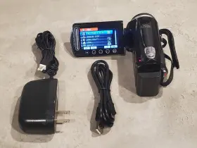 Gz-hm320bu Jvc Gzhm320bu Camcorder Video Camera Dual Memory Ais With Battery Power Adapter #2