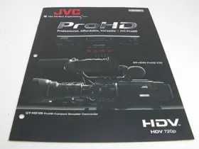 Hd100u Jvc Prohd Camcorder And Hd50u Deck Sales Brochure Nice
