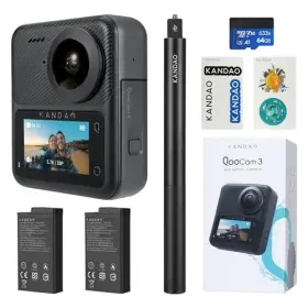 Q23g-02 Kandao Qoocam 3 360 Action Camera 5.7k 62mp Sports Dual 1/1.55 Inch