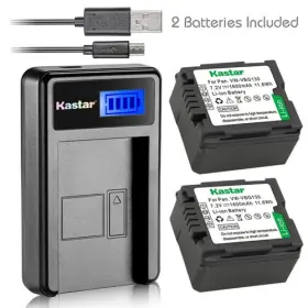 Vw-vbg130 Kastar 45121 Lcd1 Charger Combo For Panasonic Hdc-dx1 Dx3 Hs9 Hs20 Hs100 Hs200