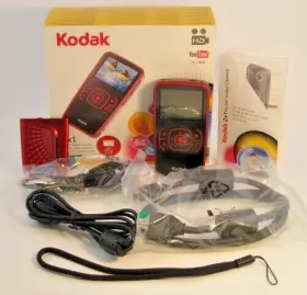 Kodak 041771716677 Zx1 Pocket Video Camera Red 720p Hd Weather Resistant Youtube Tested