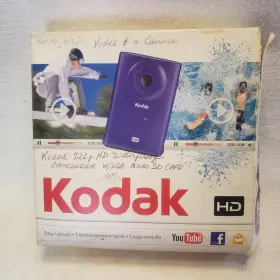 1822105 Kodak Mini Slim 720p Action Hd Video Body/ Palm Camera Camcorder Model Zm2- New