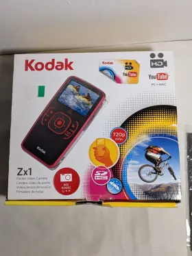 8812620 Kodak Zx1 Pocket Camcorder - Black/red 720p Hd