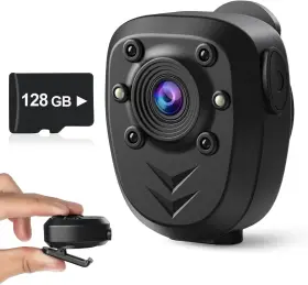 Ksad850-128gb Ksadbossbo Ksad850 Mini Wearable Body Camera Built-in 128gb Hd 1080p Night Vision Ir Ver 3