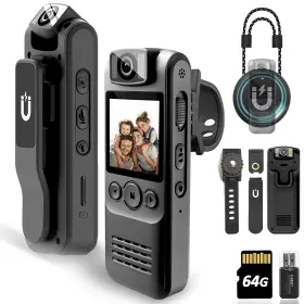Ksd-vd01-128g Ksadbossbo Body Camera With Audio And Video Recording- 64gb 1080p Hd Police Cop Cam For Ou