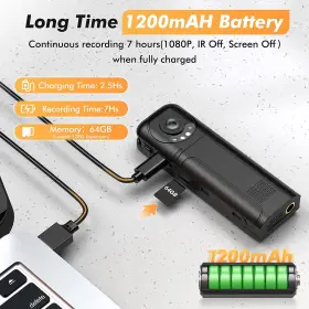 Losfom 973691859438 Police Body Wifi Camera Law Enforcement Mini Worn Loop Recording #3