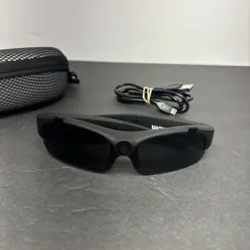 Magnavox 857184005792 Eyewear Video Recorder 1080p Hidden Spy Camera Sunglasses Black Case #2