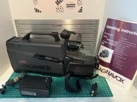 Cvl300av01 Magnavox Vhs Camcorder With Power Adapter Video Connect. No Battery