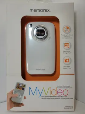 Mcc221wht Memorex Myvideo Pocket Camcorder New Factory Sealed White