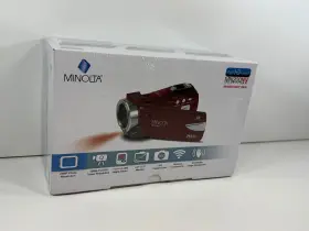 Mn200nv32 Minolta 084438962178 1080p Fhd / 24 Mp Night Vision Camcorder With Wifi Red Sealed #2