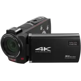 Mn4k30nv-bk Minolta Camcorder - 4k Ultra Hd 30mp Photos Night Vision With Ir Leds 16x Zoom Ti