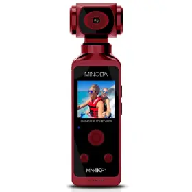 Mn4kp1-r Minolta 4k Ultra Hd Pocket Camcorder Wifi Action Camera With 16mp Photos