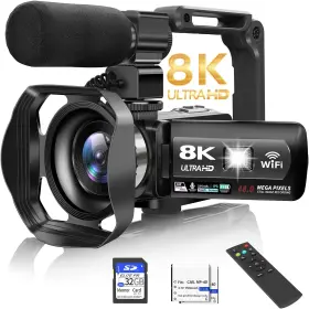 48mp Muraux 445049336339 Video Camera 8k Camcorder 15fps Uhd Wifi Vlogging With Ir Night