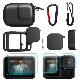 Myk-gp13-bak Myakon Accessories For Gopro Hero 13 Black Pu Mini Carrying Case Silicone Sleeve R