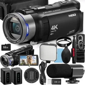 Pzj-d100-us-2411 Nbd 4k Video Camera Camcorder Ultra 48mp Vlogging For Youtube 16x Digital