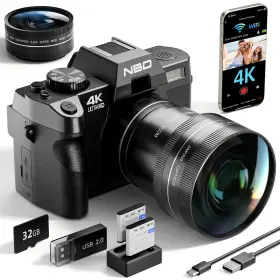 S100f Nbd 4k 48mp Digital Camera Wifi 32gb Tf Multi-mode One Button Operation Simple