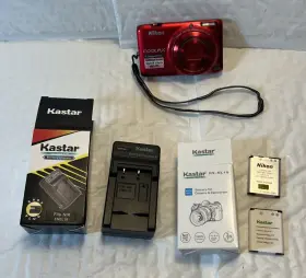 S6500 Nikon Coolpix 16.0mp Red Digital Camera 16mp 12x Zoom Wifi - As/is