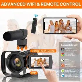 48mp Ninivision 744316287556 5k Video Camera Camcorder Uhd Wifi Vlogging For Youtube Ir Night #3
