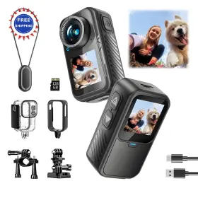 Spsj-4k Nuisk Mini Action Camera 4k 128g Thumb Sports Wearable Pov Chest Cam