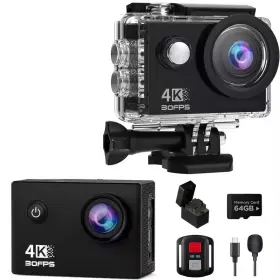 Objlgev 744110954890 4k Action Cam Waterproof 131 Ft. Wifi 64gb