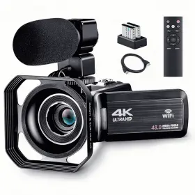3456i7ylui Oiexi Lktyr 4k Camara De Video 48mp Para Grabar Contenido Youtuber Con Microfono Profesional