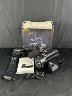 Mv-dv095-v1.1 Oprkqee Black 6k Ultra Hd 64 Mp Wi-fi Digital Handheld Camcorder