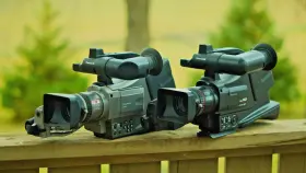 Ag-dvc7 Panasonic Ag-ac7p Shoulder Mount Camera Lot - And With Case Accessories